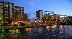 Reno Riverwalk scenic at night