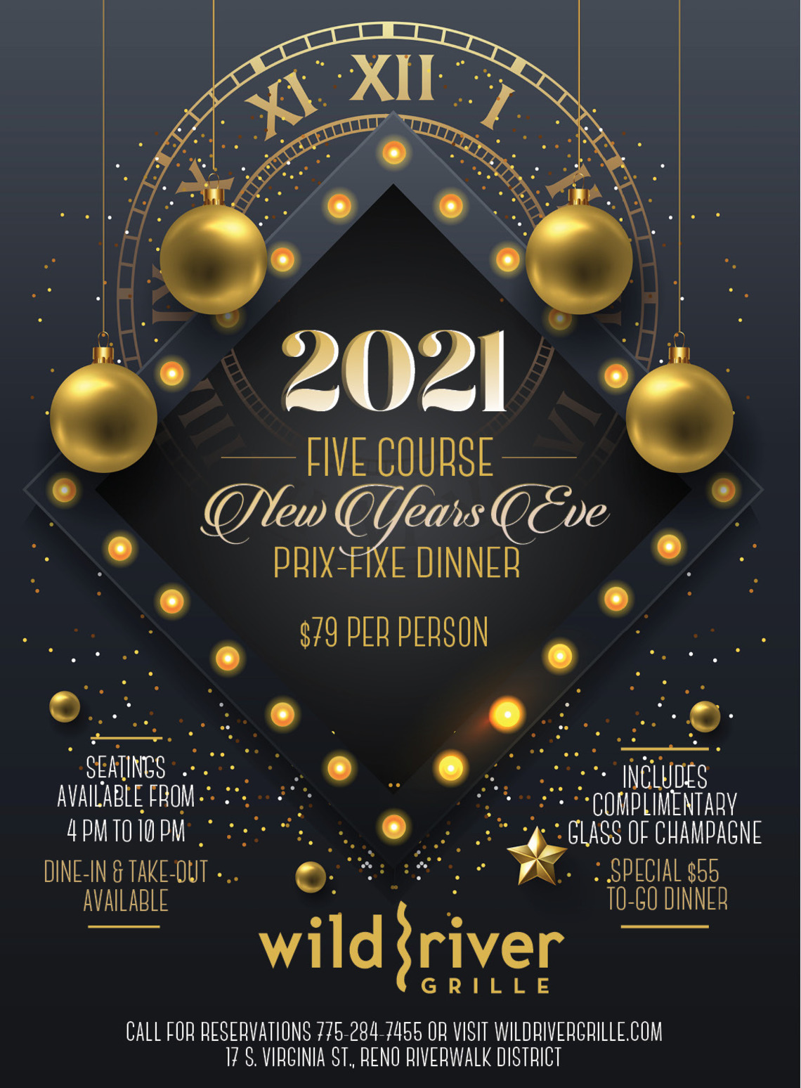 Wild River Grille Rings in 2021 with a Decadent 5-Course Meal