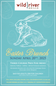 Wild River Grille Easter Brunch April 20th, 2025